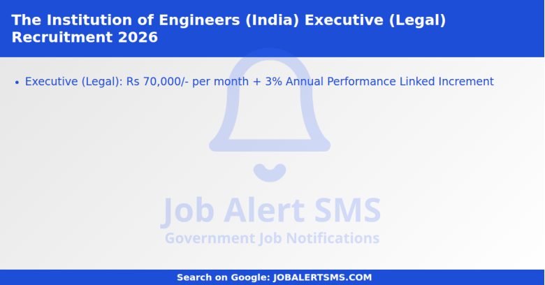 The Institution of Engineers (India) Executive (Legal) Recruitment 2026