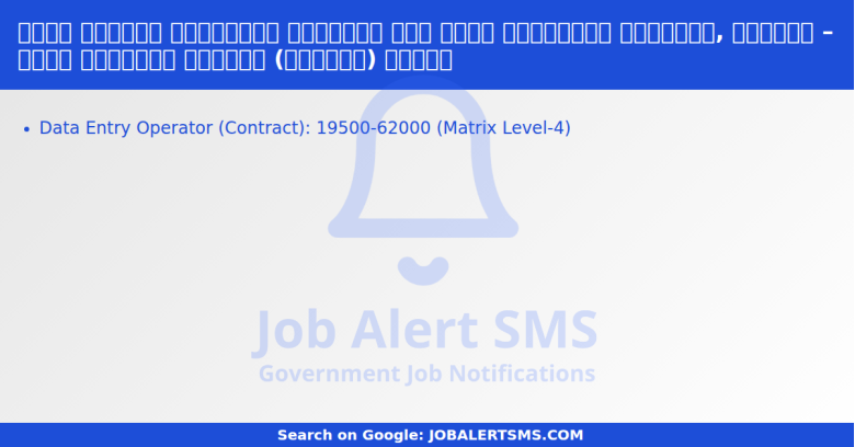 मध्य प्रदेश कार्यालय कलेक्टर एवम जिला निर्वाचन अधिकारी, खण्डवा – डाटा एन्ट्री ऑपरेटर (संविदा) भर्ती